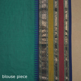 Green Kandangi Chettinad Cotton Saree with Border