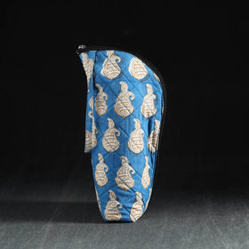 Blue Handmade Cotton 1L Water Bottle Cover