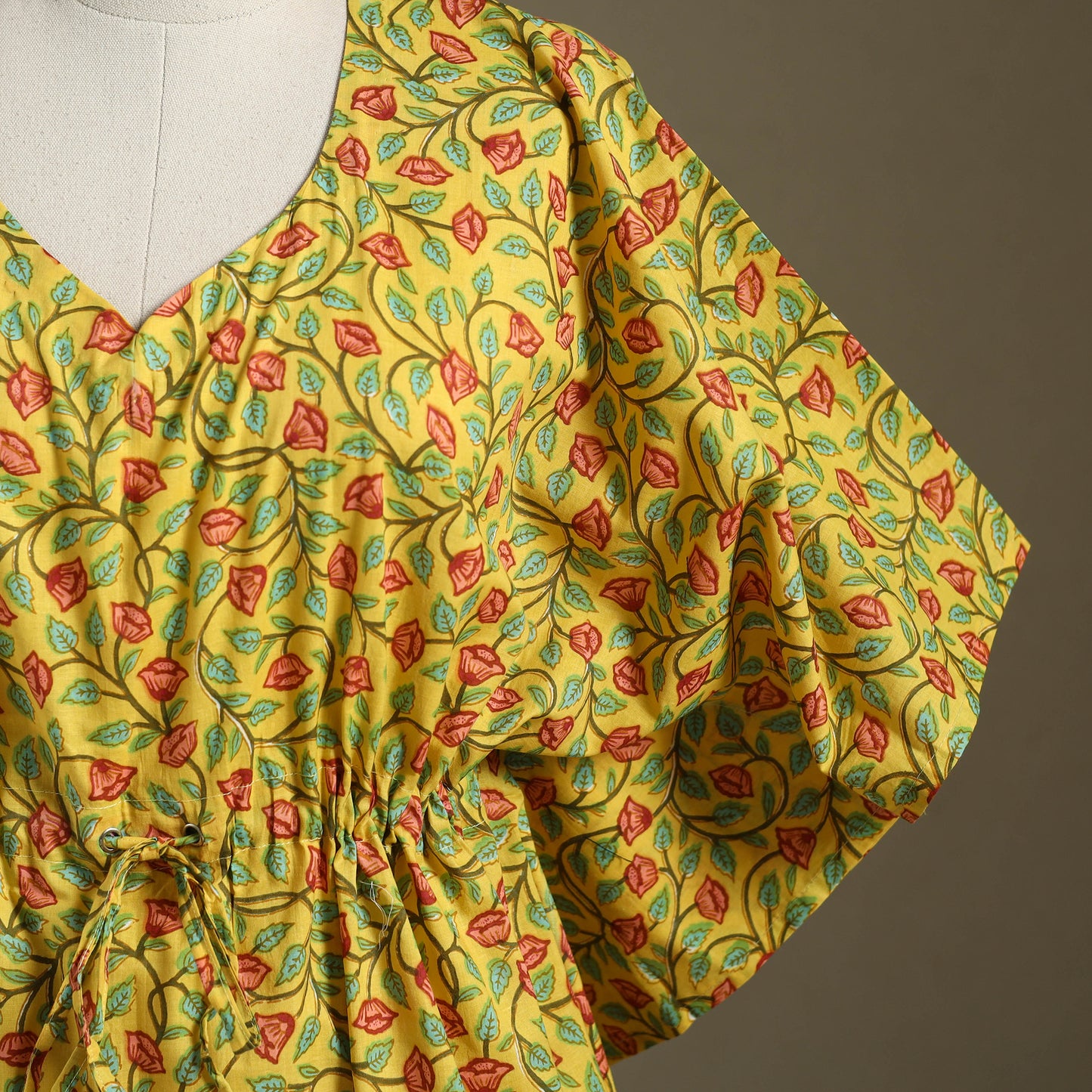 Sanganeri Block Print Cotton Kaftan (Short)