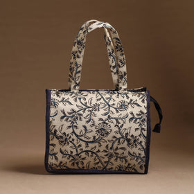 Beige Handcrafted Cotton Hand Bag 12