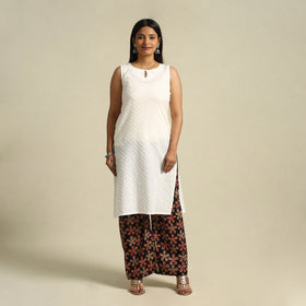  Multicolor Pedana Block Print Cotton Kalamkari Palazzo