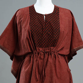  Bagh Block Printed Cotton Kaftan with Tie-Up Waist 