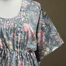 Sanganeri Block Print Cotton Kaftan (Short)