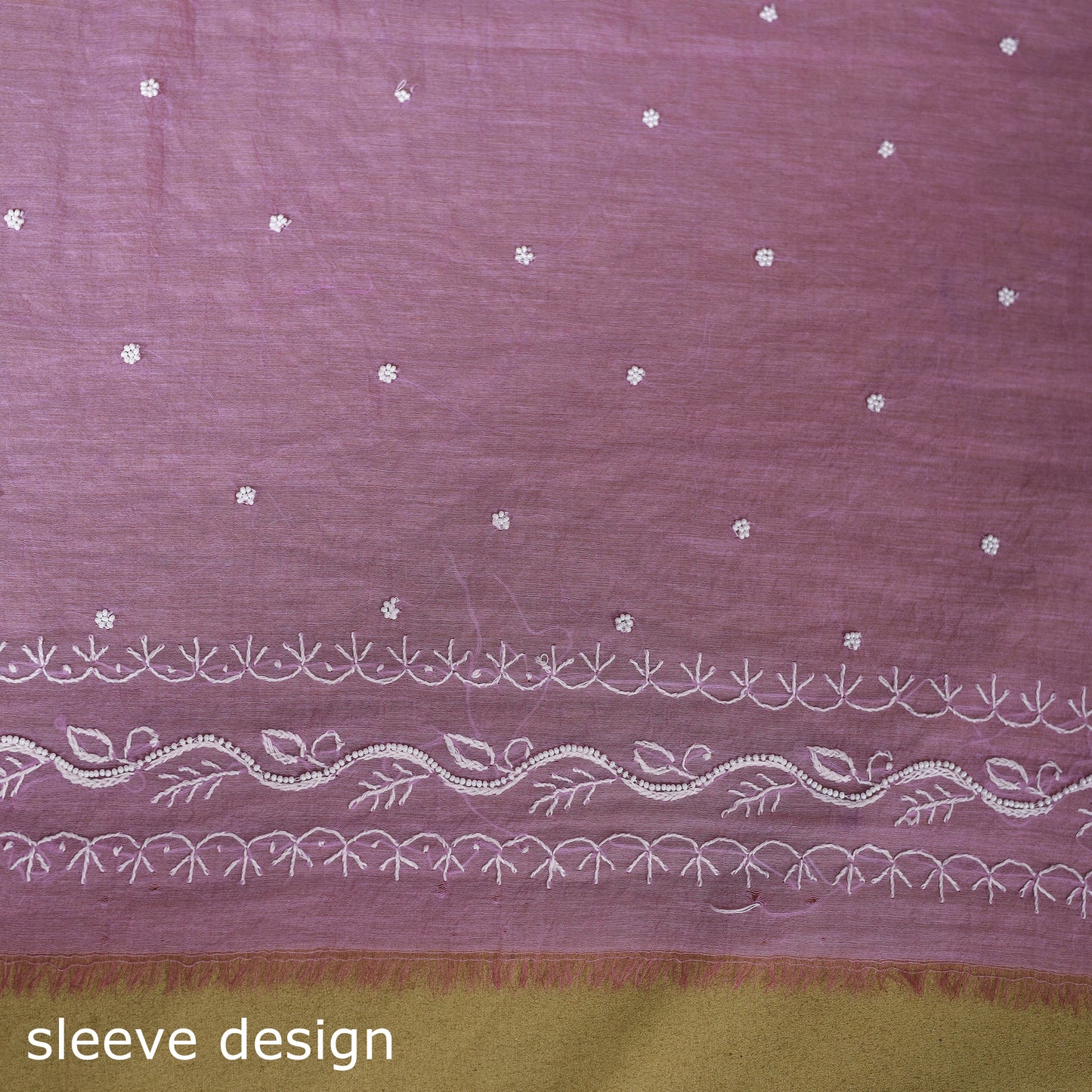 Purple - 2pc mul chanderi unstitched chikankari dress