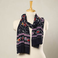 Black - Hand Batik Printed Mul Cotton Stole 23