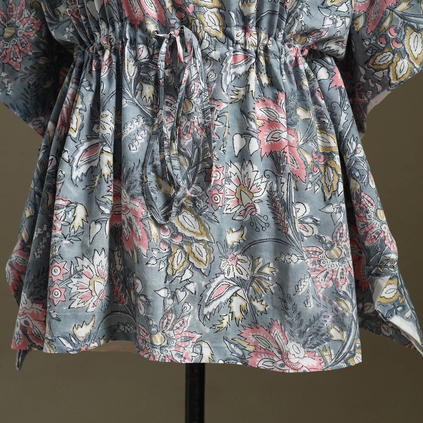 Sanganeri Block Print Cotton Kaftan (Short)