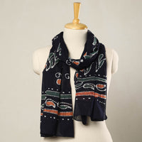 Black - Hand Batik Printed Mul Cotton Stole 24