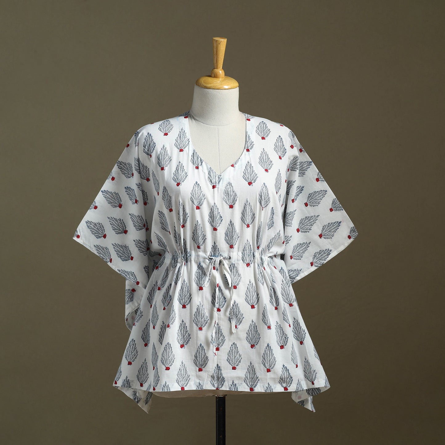 Sanganeri Block Print Cotton Kaftan (Short)