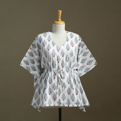 Sanganeri Block Print Cotton Kaftan (Short)