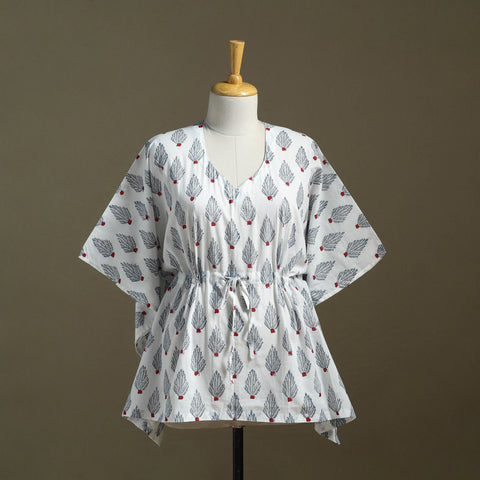 Sanganeri Block Print Cotton Kaftan (Short)