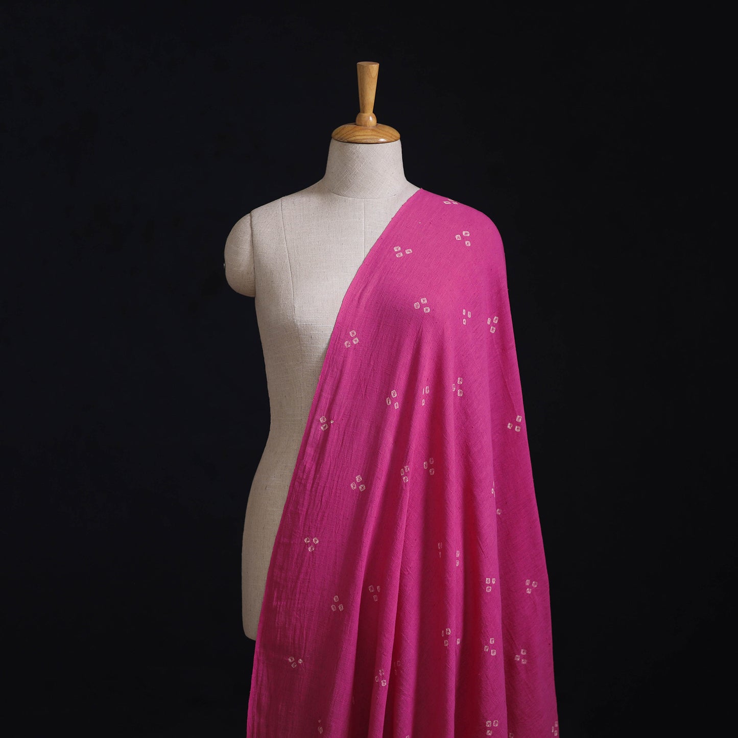 Kutch Organic Kala Cotton Pure Handwoven Bandhani Fabric 22