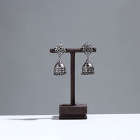 Antique Finish Oxidised German Silver Earrings 38