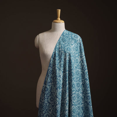 Gray -  Bagru Dabu Hand Block Print Natural Dyed Cotton Fabric 65
