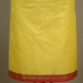 Yellow - 3pc Handloom Nakshi Zari Unstitched Chanderi Silk Dress Material 