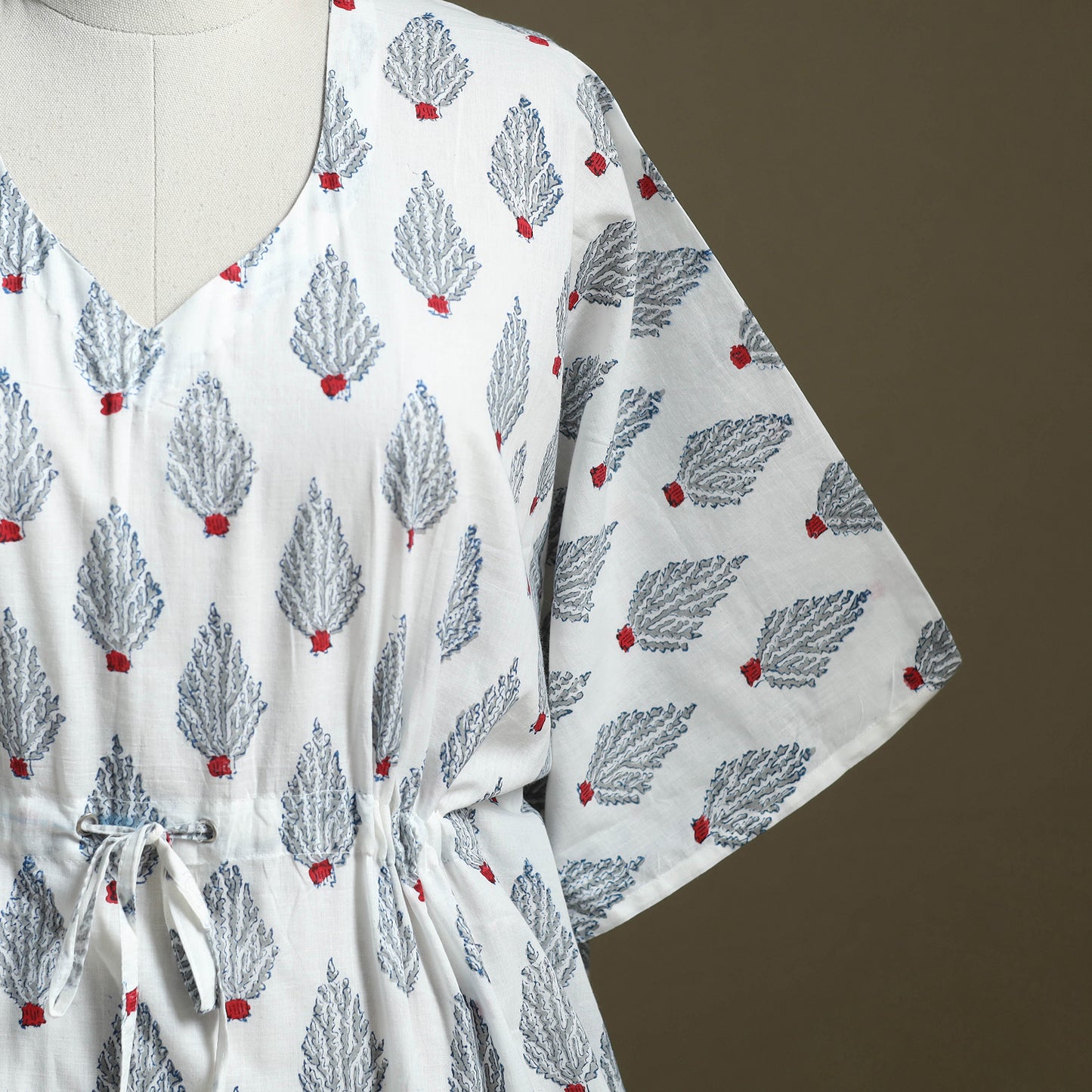 Sanganeri Block Print Cotton Kaftan (Short)