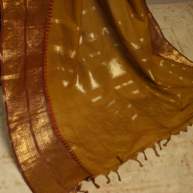Brown Kandangi Chettinad Cotton Saree with Border