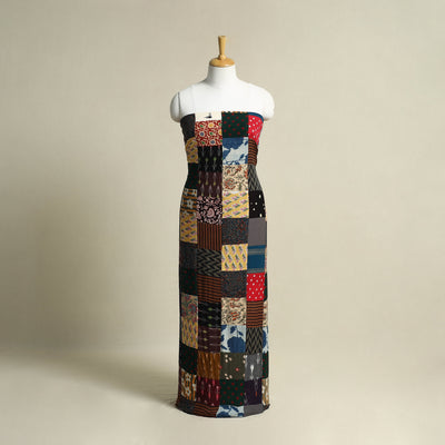 Multicolor - handcrafted patchwork cotton unstitched kurta