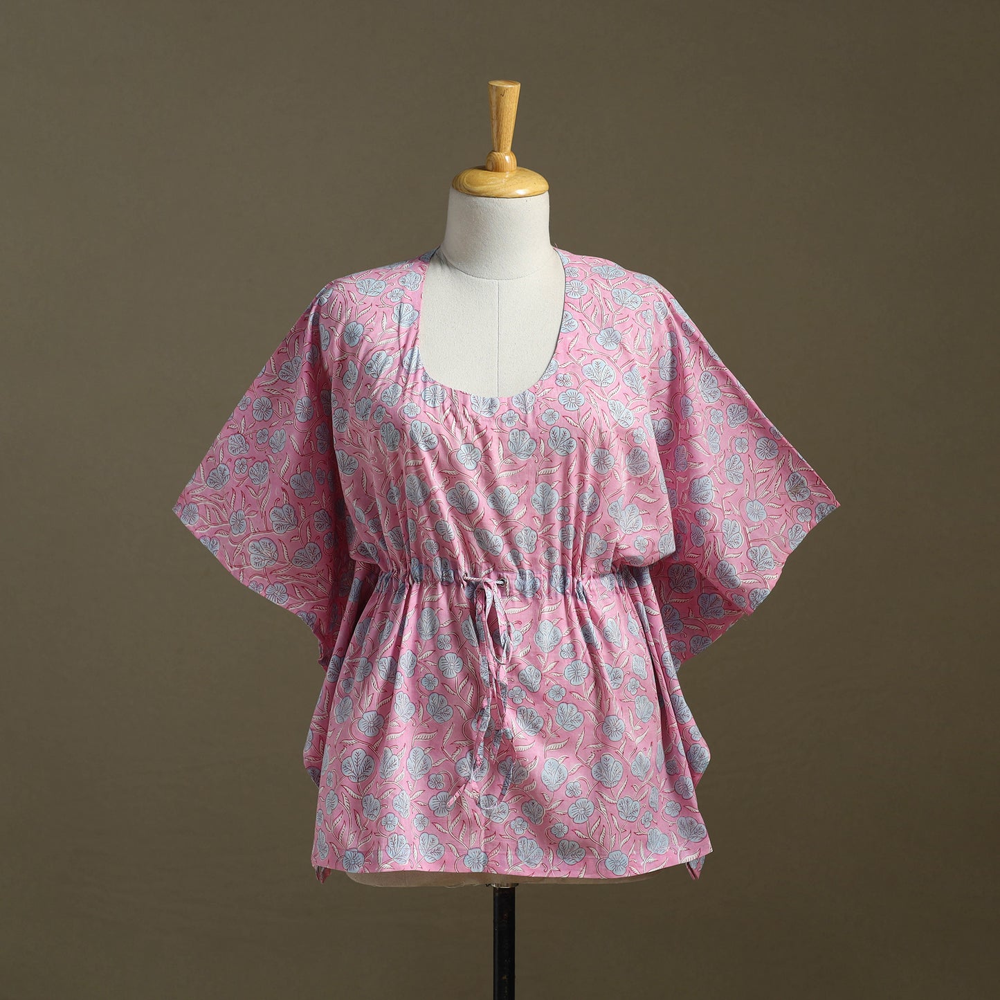 Sanganeri Block Print Cotton Kaftan (Short)