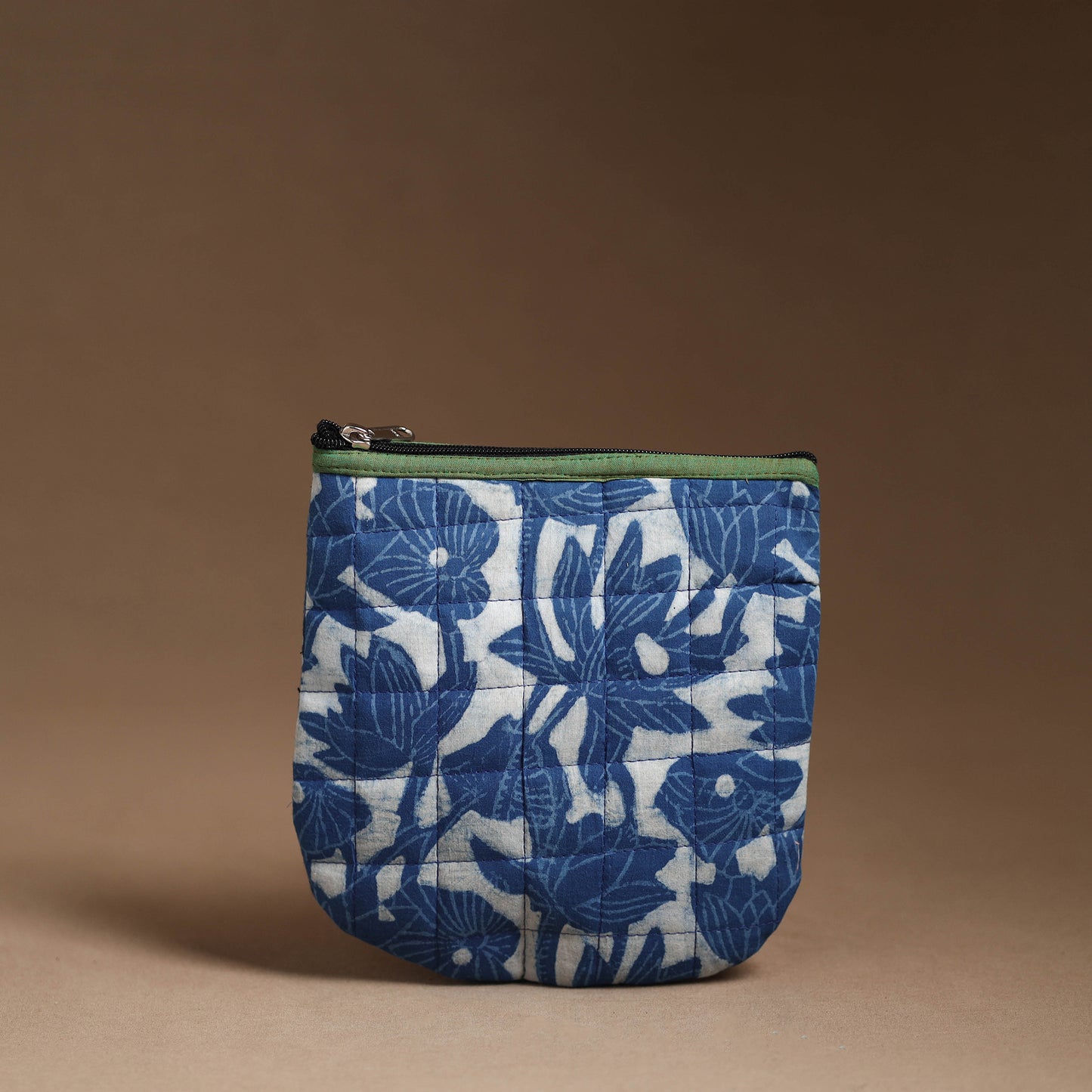 Blue - Handmade Quilted Cotton Utility Pouch 75