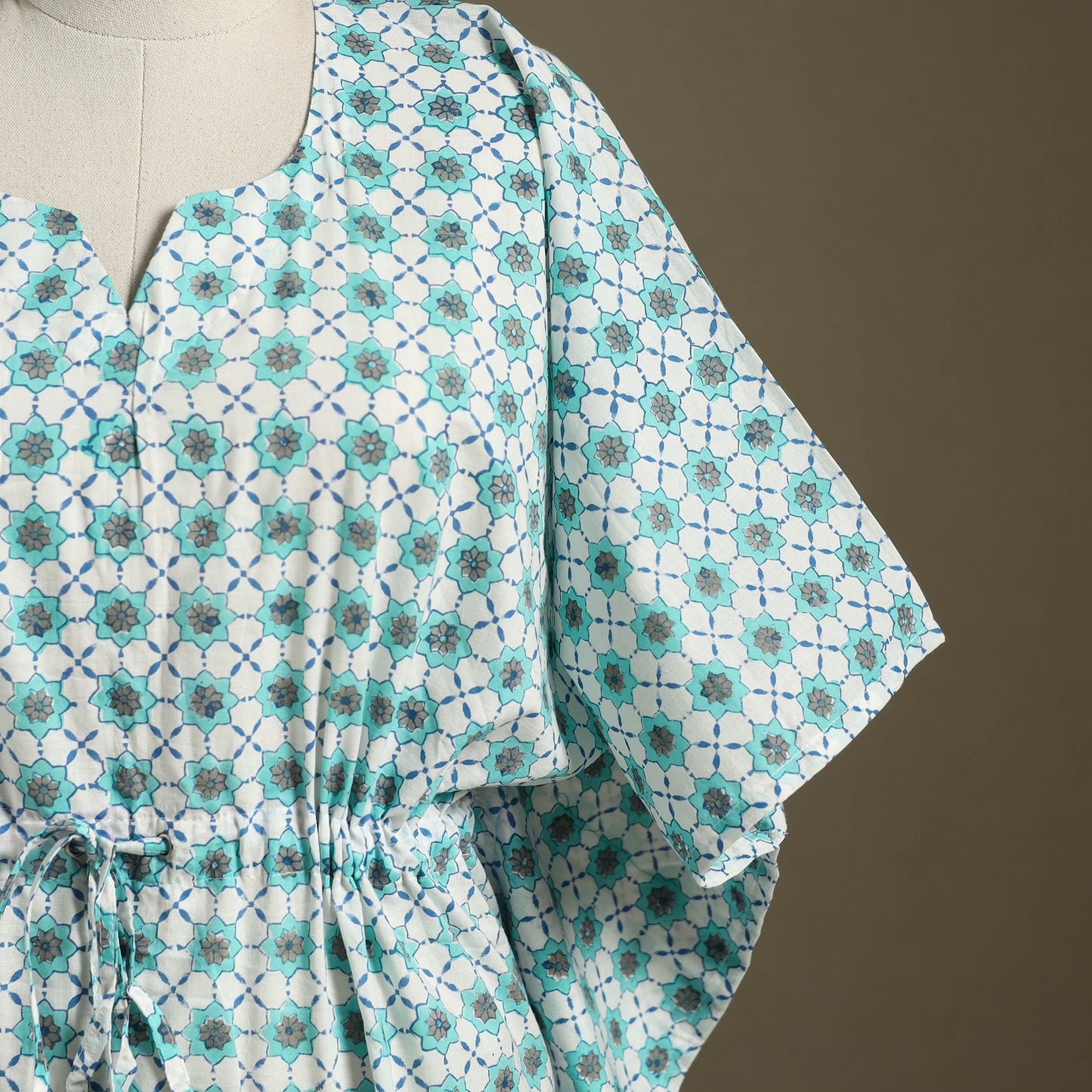 Sanganeri Block Print Cotton Kaftan (Short)