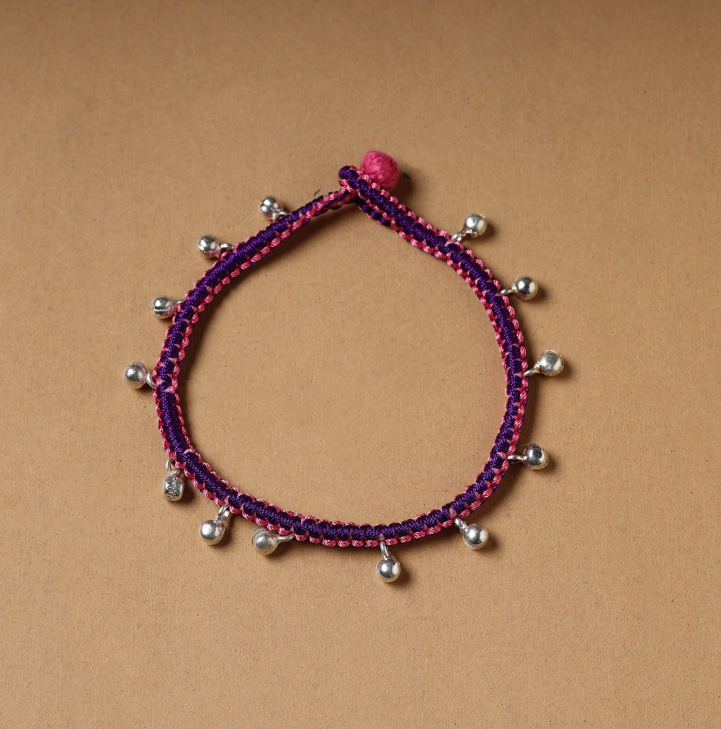 Handcrafted Patwa Thread & Ghungroo Work Anklet 76