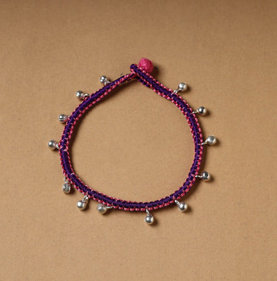 Handcrafted Patwa Thread & Ghungroo Work Anklet 76