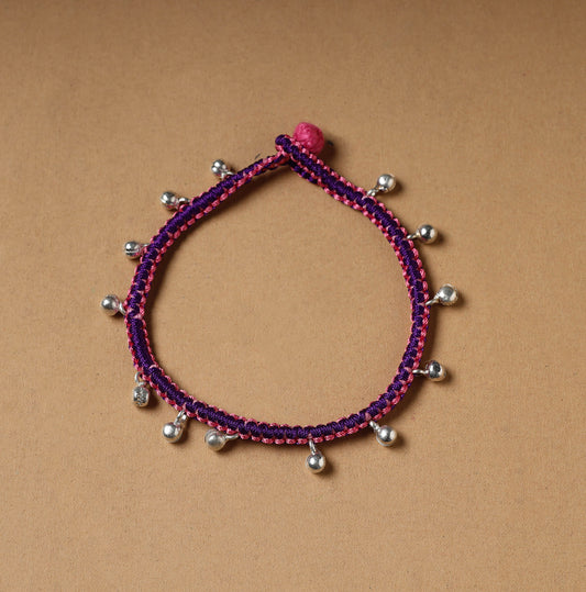 Handcrafted Patwa Thread & Ghungroo Work Anklet 76