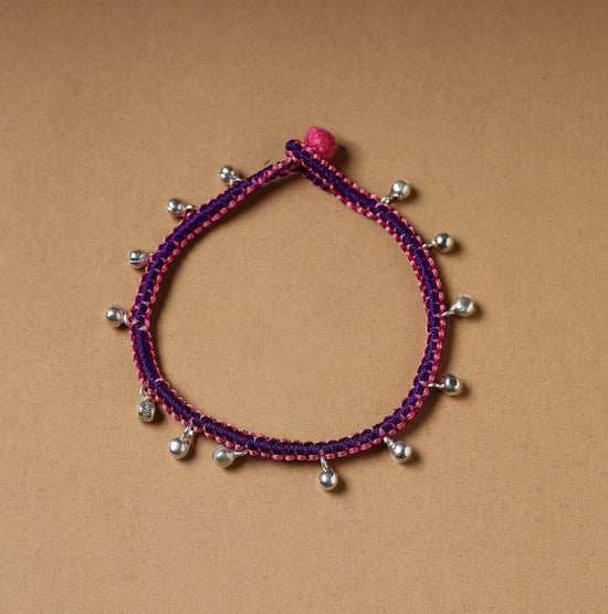 Handcrafted Patwa Thread & Ghungroo Work Anklet 76