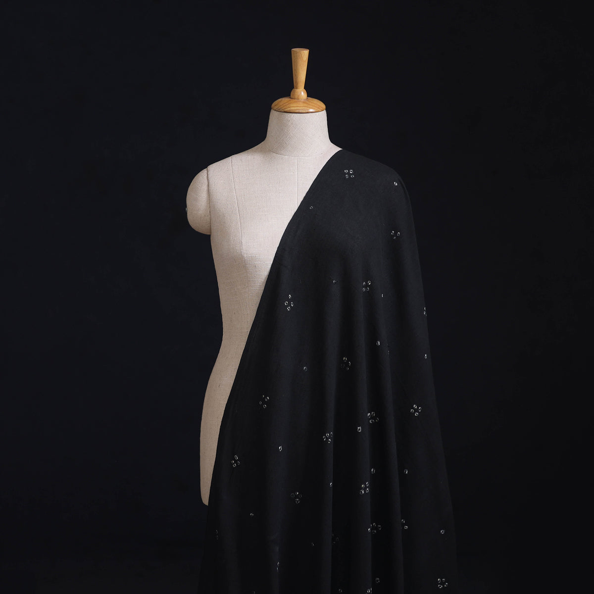 Kutch Organic Kala Cotton Pure Handwoven Bandhani Fabric 19