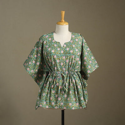 Sanganeri Block Print Cotton Kaftan (Short)