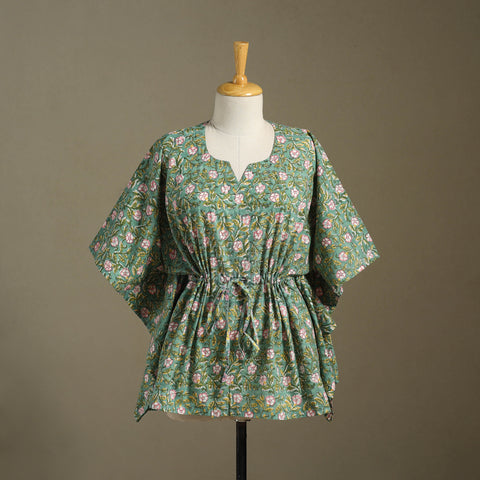 Sanganeri Block Print Cotton Kaftan (Short)