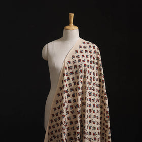 Natural Dyed Ajrakh Hand Block Print Cotton Hakoba Fabric 135