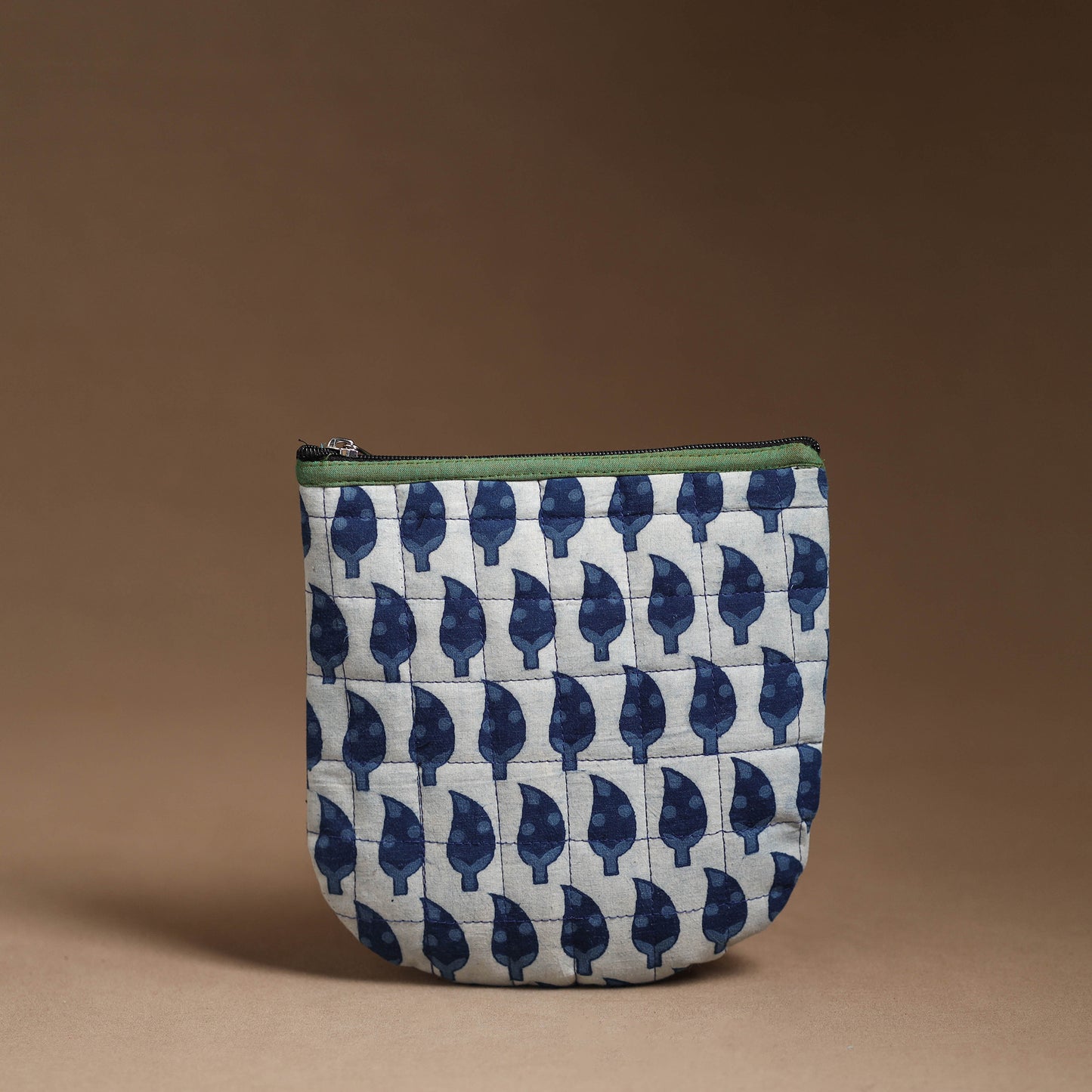 Blue - Handmade Quilted Cotton Utility Pouch 72