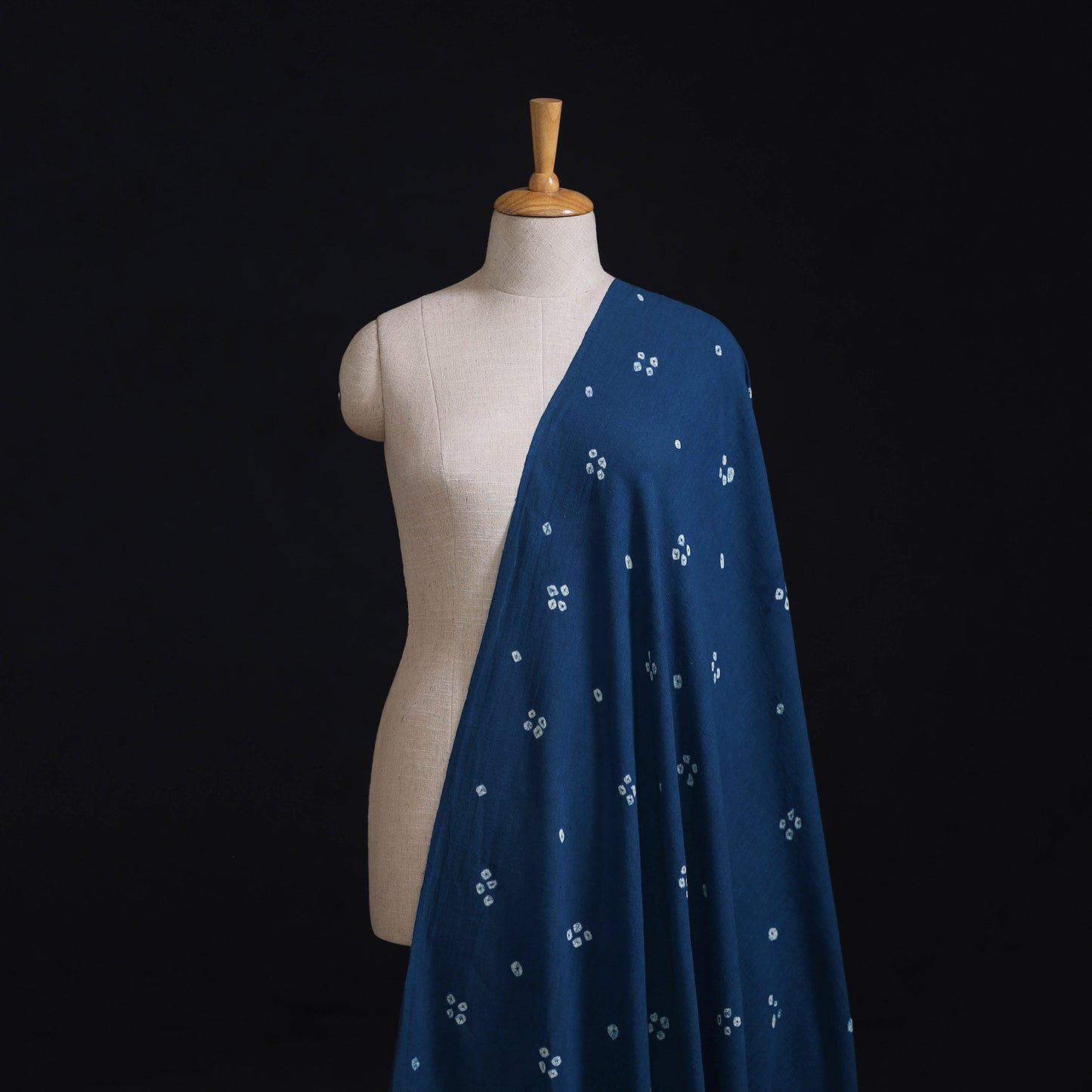 Kutch Organic Kala Cotton Pure Handwoven Bandhani Fabric 18