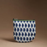 Blue - Handmade Quilted Cotton Utility Pouch 71