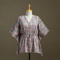 Sanganeri Block Print Cotton Kaftan (Short)