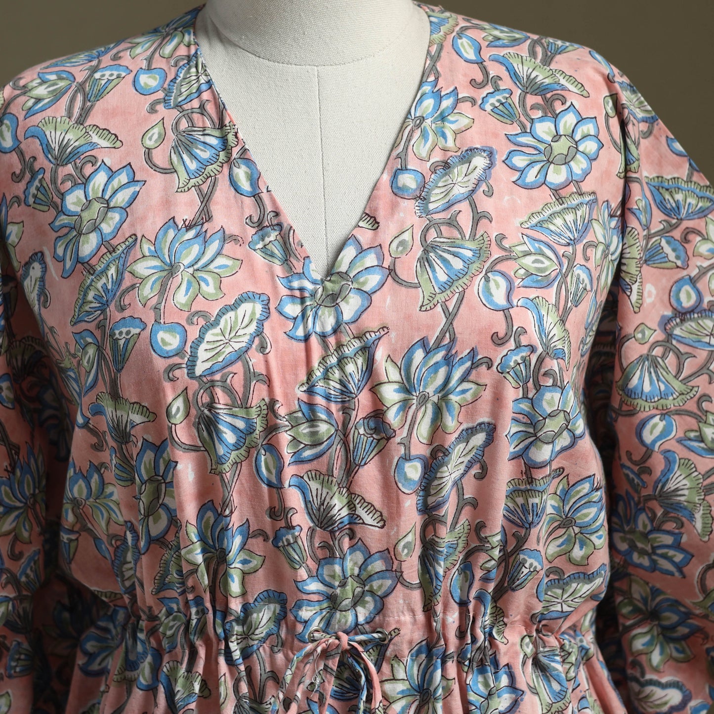 Sanganeri Block Print Cotton Kaftan (Short)