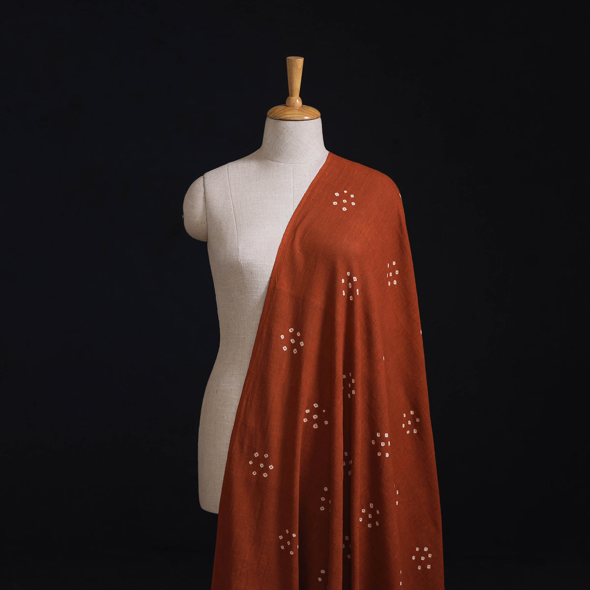 Kutch Organic Kala Cotton Pure Handwoven Bandhani Fabric 17