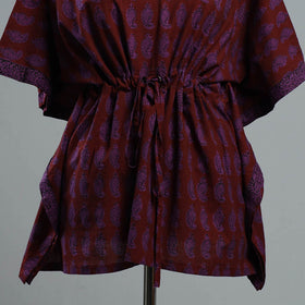 Buy Bagh Block Printed Cotton Kaftan with Tie-Up Waist Online at iTokri.com