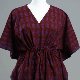 Buy Bagh Block Printed Cotton Kaftan with Tie-Up Waist Online at iTokri.com
