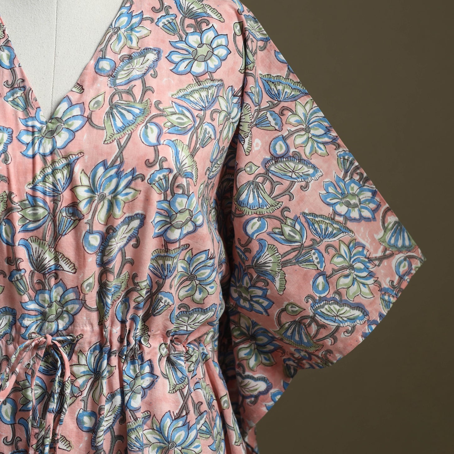 Sanganeri Block Print Cotton Kaftan (Short)