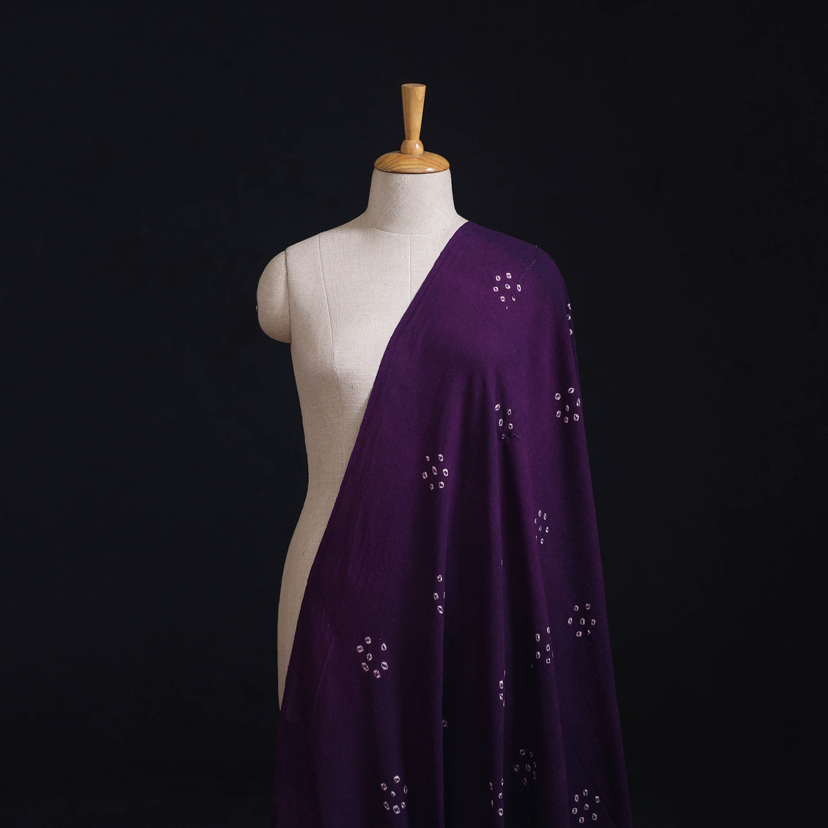 Kutch Organic Kala Cotton Pure Handwoven Bandhani Fabric 15