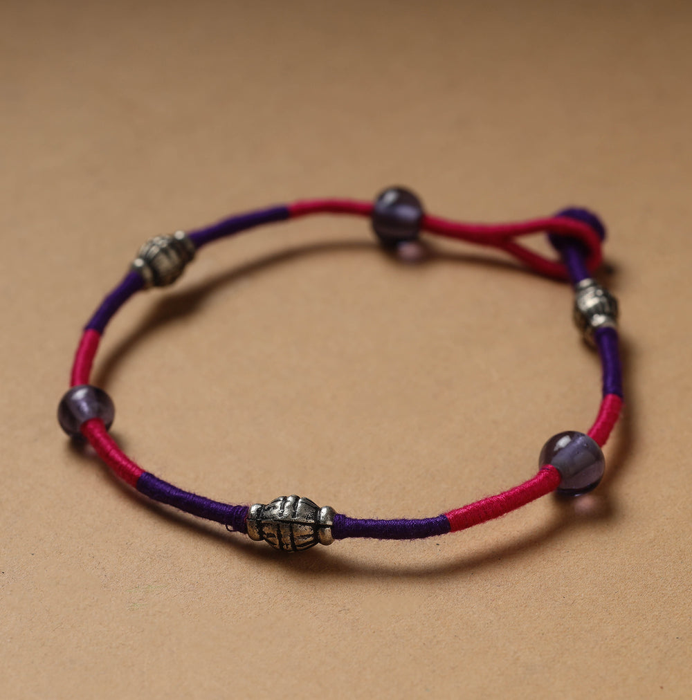 Handcrafted Patwa Thread & Beadwork Anklet 78