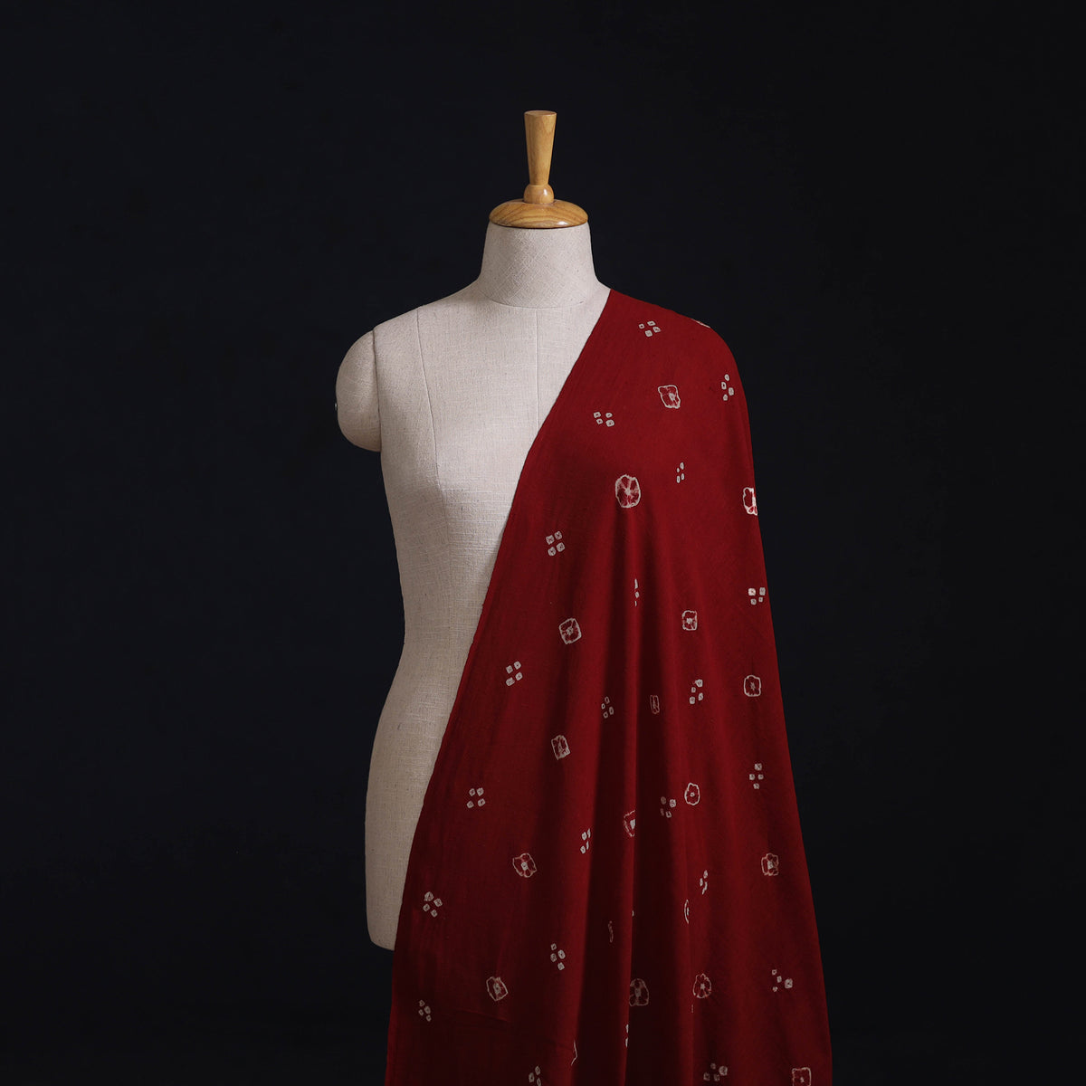 Kutch Organic Kala Cotton Pure Handwoven Bandhani Fabric 14