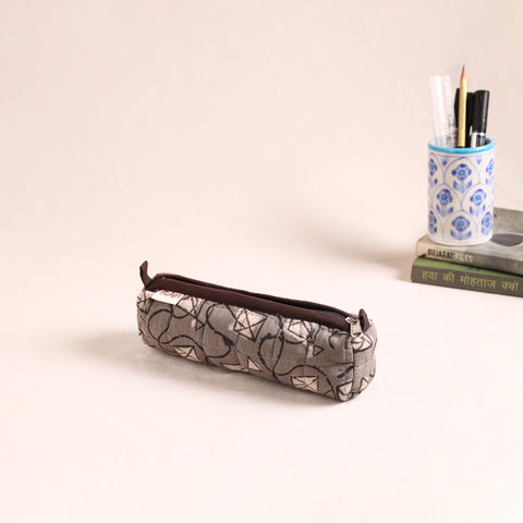 Quilted pencil pouch