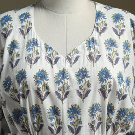 Sanganeri Block Print Cotton Kaftan (Short)