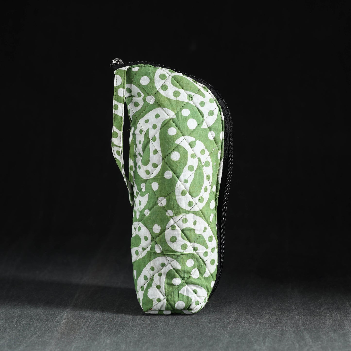 Green Handmade Cotton 1L Water Bottle Cover