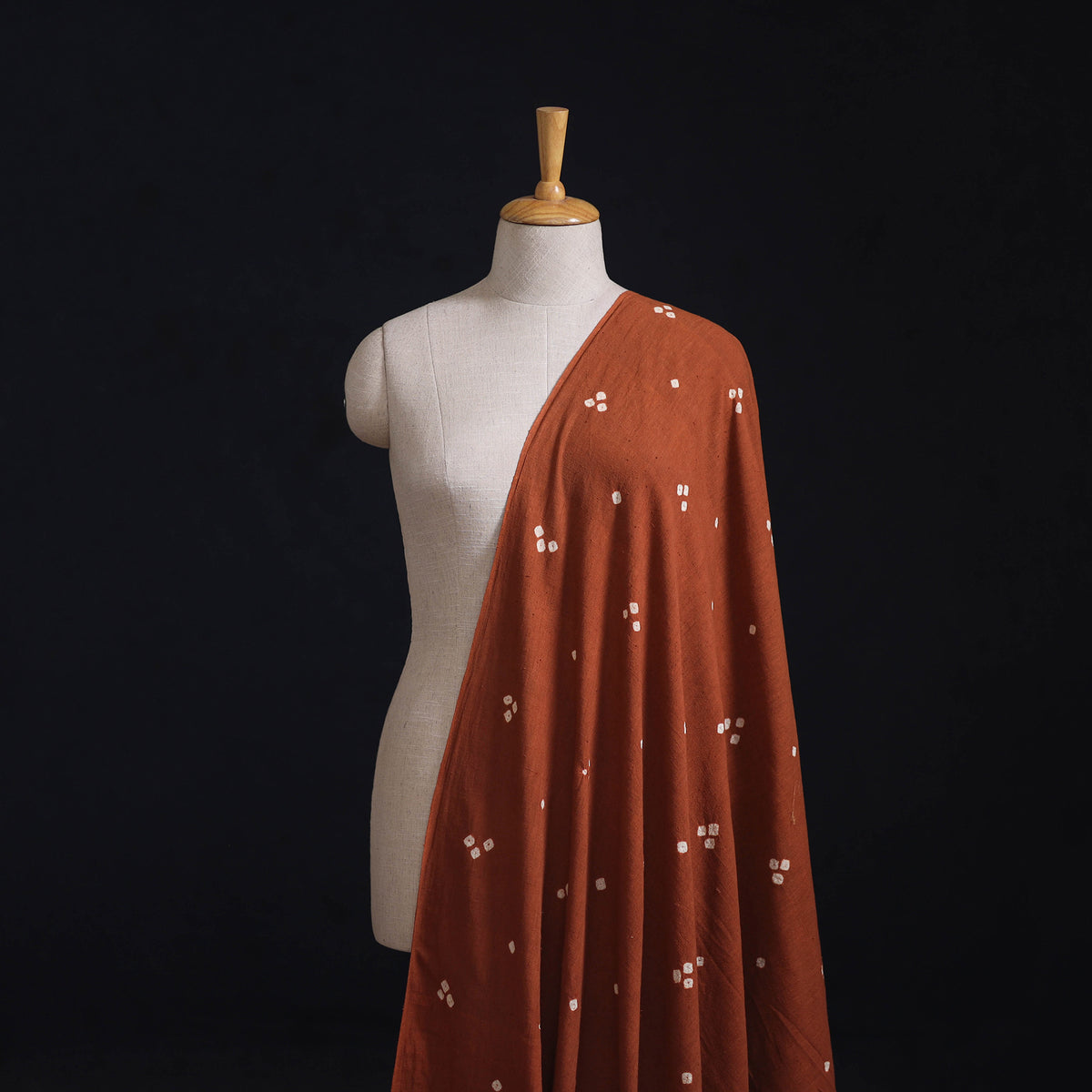 Kutch Organic Kala Cotton Pure Handwoven Bandhani Fabric 13