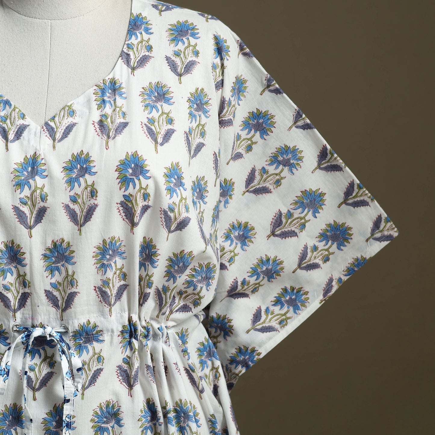 Sanganeri Block Print Cotton Kaftan (Short)