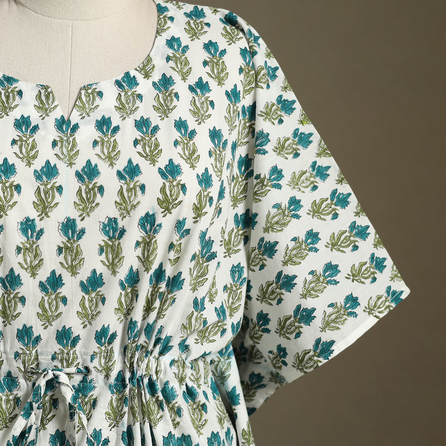 Sanganeri Block Print Cotton Kaftan (Short)